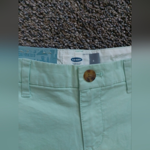 Old Navy Everyday Shorts Sz6 Mint Green 3.5" Inseam Summer Outdoors Beach - Picture 2 of 3